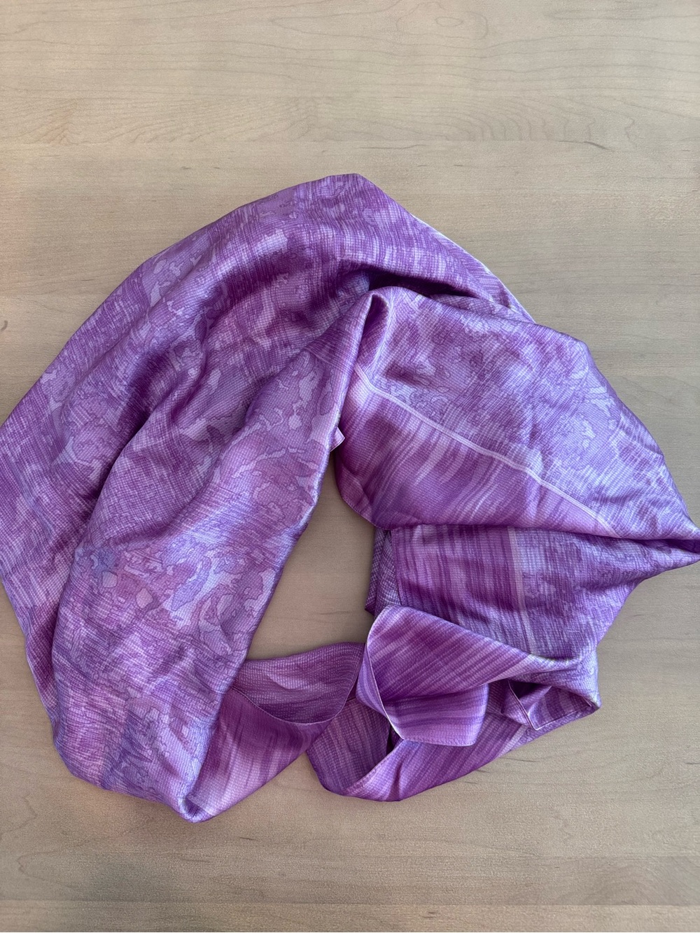 Lilac Patterned 100% Silk Scarf - Lauren Ralph Lauren